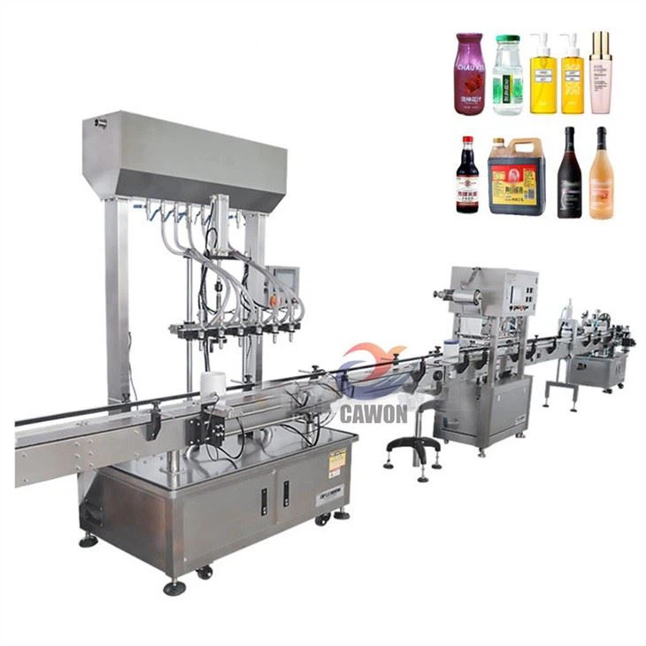 Automatic gear pump filling machine for oil lubricant detergent line